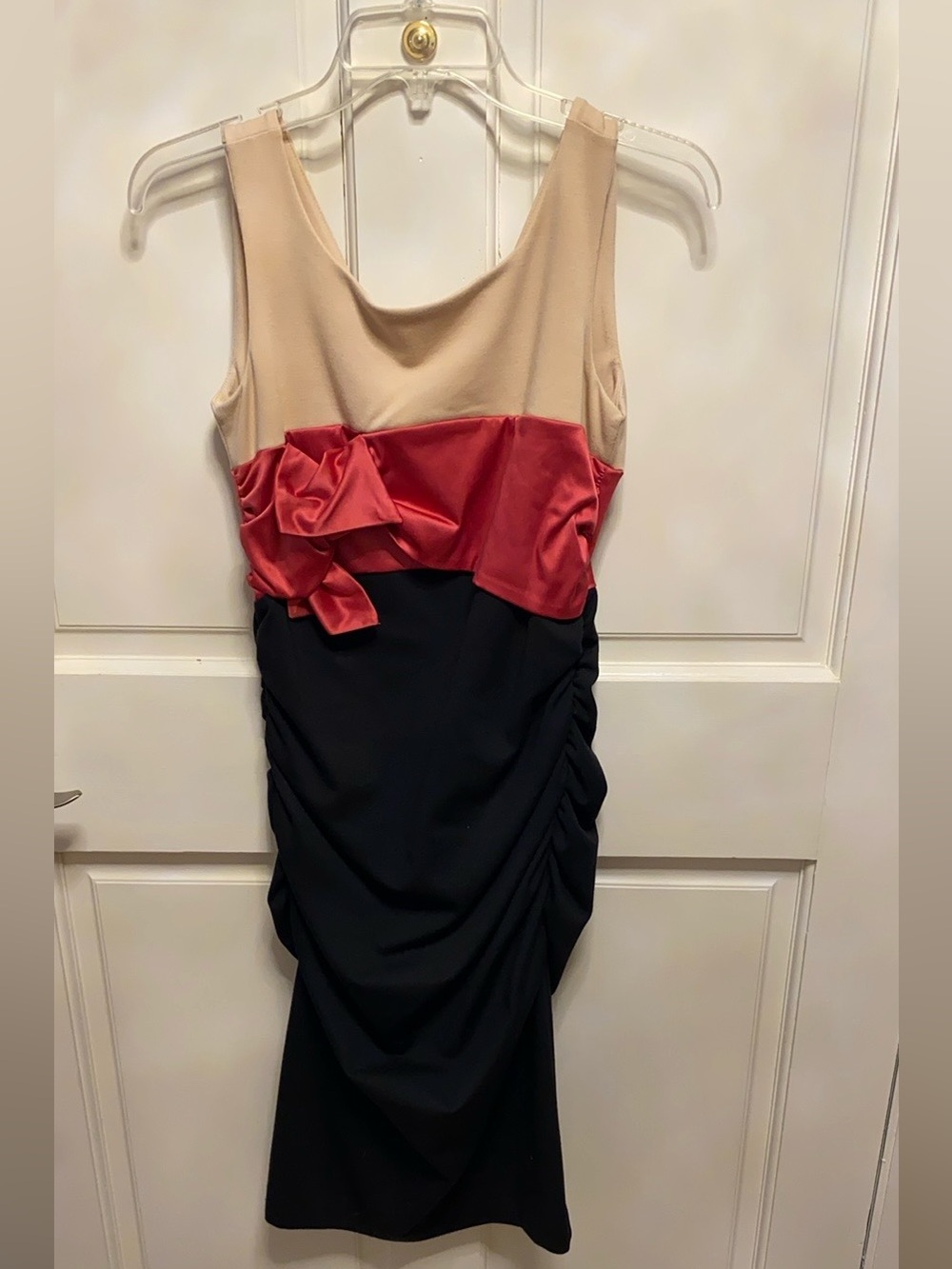 NY & Company Black/Pink/Beige Sleeveless Dress - Size 0